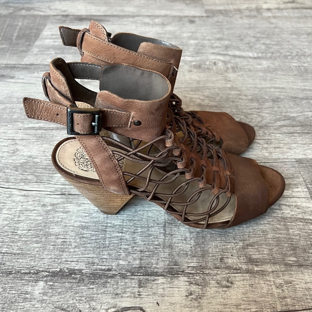 Vince Camuto Brown Sandals Ankle Strap